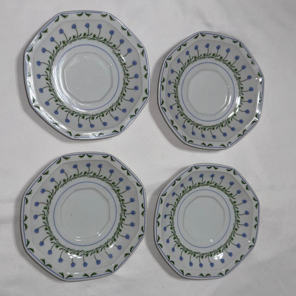 4 Mikasa Younger Than Springtime Bali Hai L9405 Saucers #4041